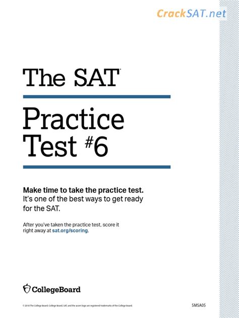 SAT Practice Test 6.pdf | Sat | News