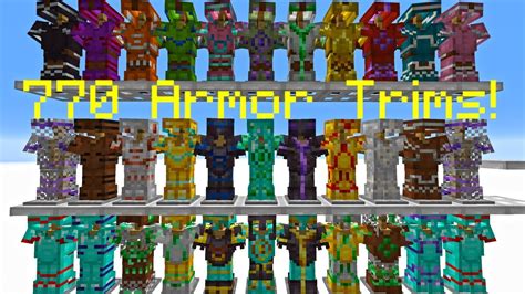 ALL MineCraft Armor Trims 1.20 - YouTube