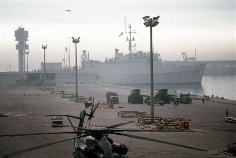 The command ship USS LA SALLE (AGF-3) arrives for a ceremony marking ...