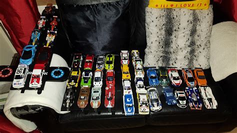 A picture of some of the current scalextric cars have to play with ...