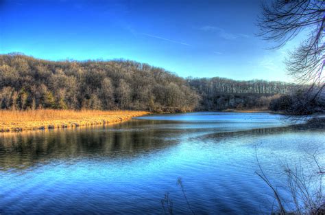 Scenic River Landscape at Backbone State Park, Iowa image - Free stock ...