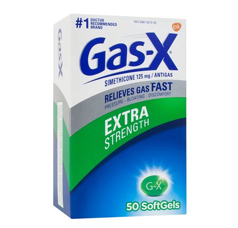 Gas X Extra Forte 125mg 50 Cápsulas De Gel | Gas-X