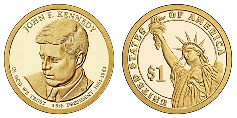 2015 S Presidential Dollar John F. Kennedy Golden Dollar Coin Value ...