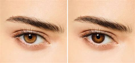 Before & After on Light Brown eyes | Desio color contact Lenses