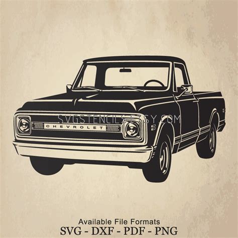 Free 114 Silhouette Chevy Truck Svg SVG PNG EPS DXF File