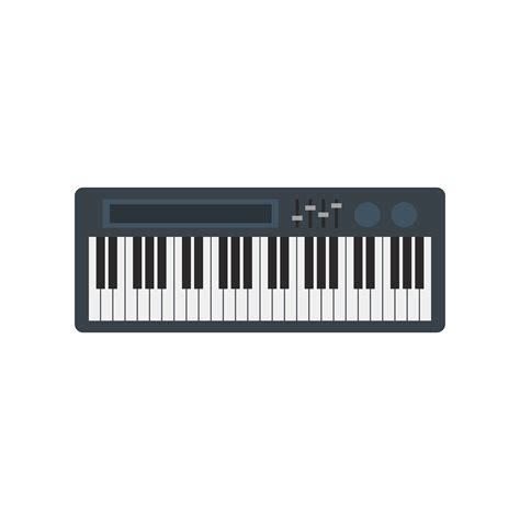 Electronic keyboard piano isolated graphic illustration - Download Free ...