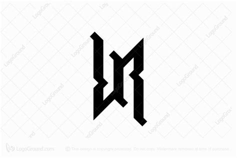 LR or RR ambigram logo