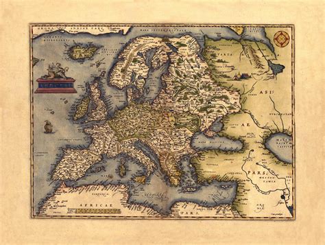 Old map of Europe - Art Source International