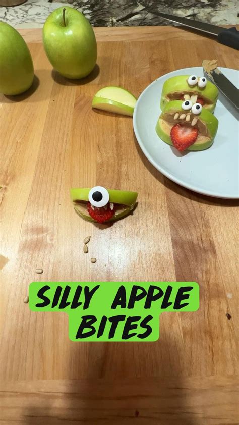 Silly Apple Bites. Kid Snacks. Healthy Snacks. | Apple bite, Easy ...