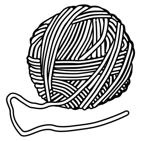 Drawing of wool bundle in black and white | Free SVG