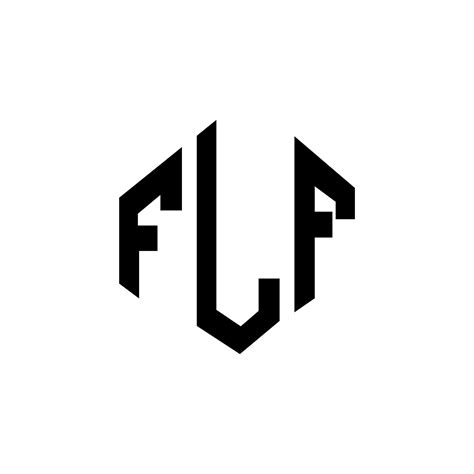 diseño de logotipo de letra flf con forma de polígono. diseño de ...