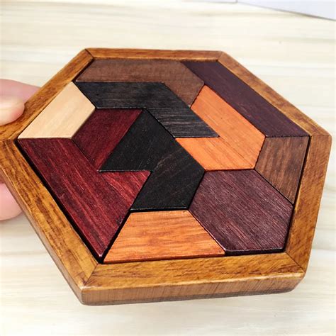 Jigsaw puzzle Kids Puzzles Wooden Toys Tangram Jigsaw Board Wood ...