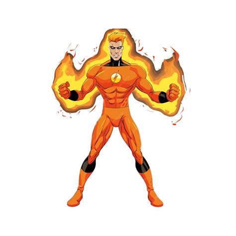 Premium Vector | Comics about superheroes human torch superhero fire ...