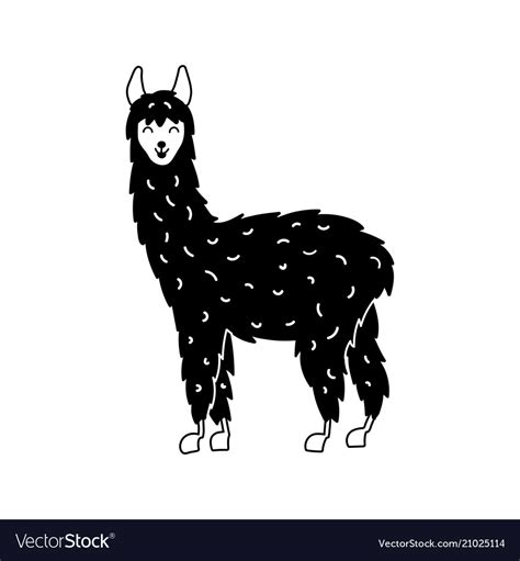 Cute llama Royalty Free Vector Image - VectorStock