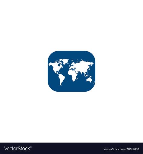 World map logo design Royalty Free Vector Image