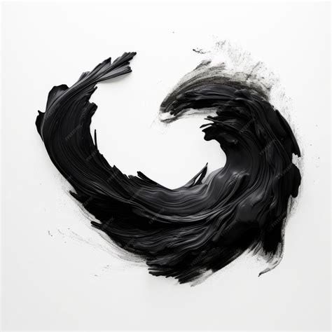 Premium AI Image | Abstract Black Photoshop Brush on Plain White Background