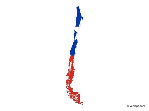 Flag Map of Chile | Free Vector Maps