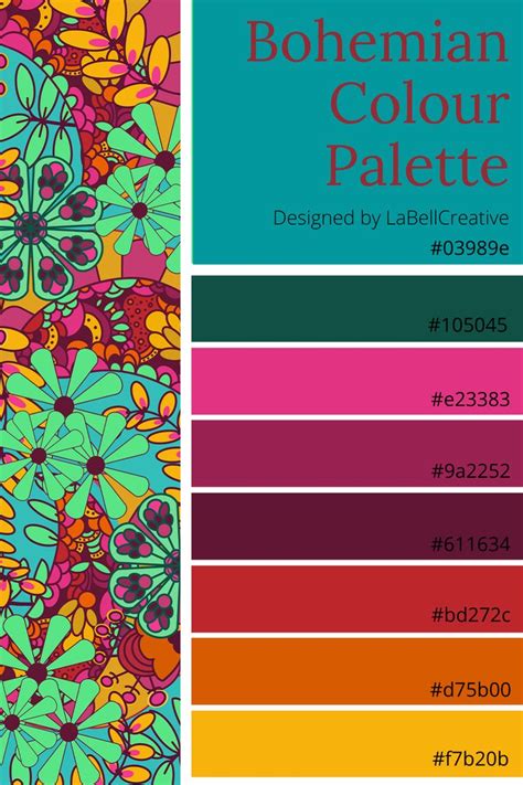 Bohemian Colour Palette | Bohemian color palette, Color schemes colour ...