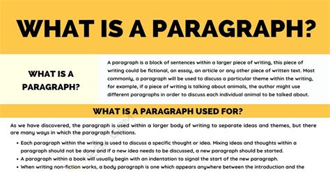 Paragraph: Definition, Structure and Useful Examples of Paragraphs • 7ESL