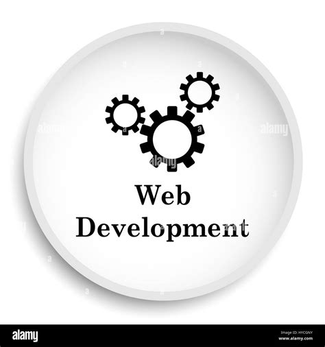 Web development icon. Web development website button on white ...