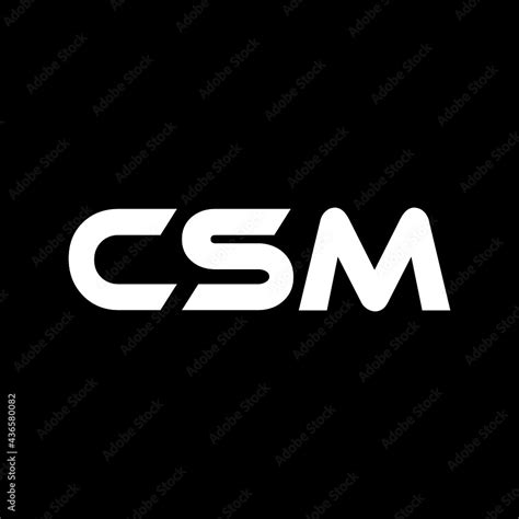 CSM letter logo design with black background in illustrator, vector ...