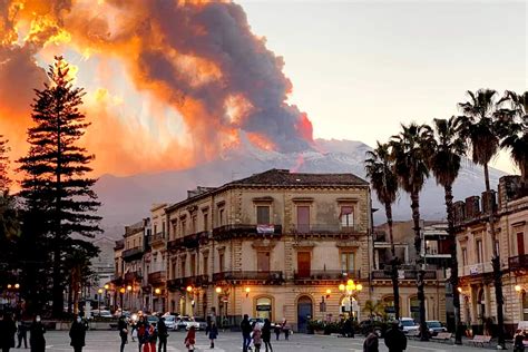 Sicilian village cleans up ash, stones from Mt Etna eruption