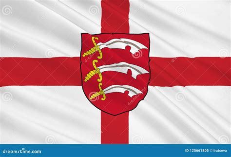 Flag of Essex is a County, England Stock Image - Image of flying, jack ...