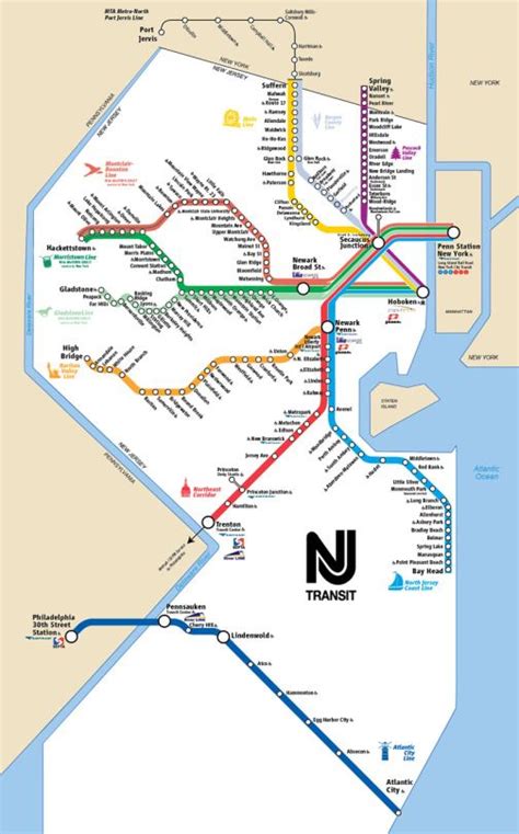 Maps on the Web | Nyc subway map, Transit map, New jersey