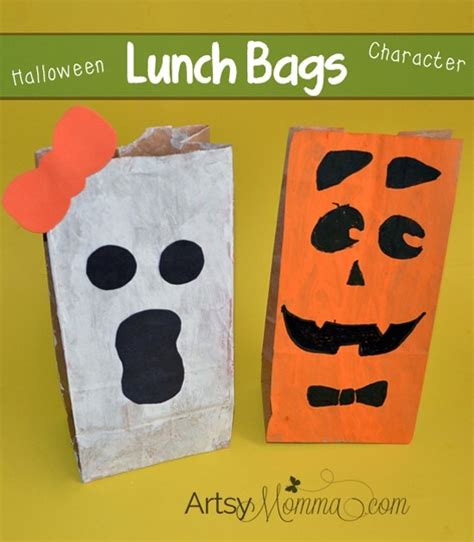 DIY Paper Lunch Bag Halloween Characters for Kids - Artsy Momma