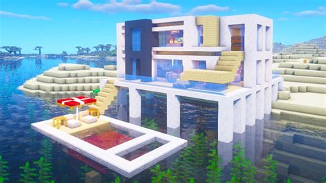 Minecraft Tutorial: How To Make A Modern Beach House "2020 Tutorial ...