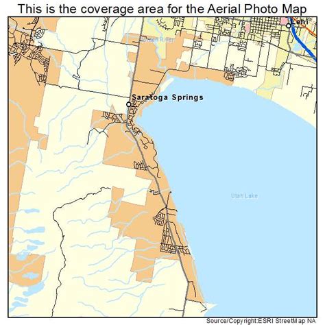 Aerial Photography Map of Saratoga Springs, UT Utah
