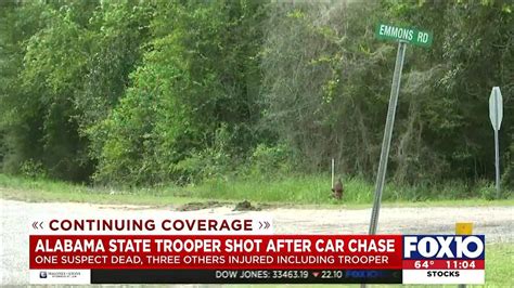 Alabama State Trooper shot after car chase - YouTube