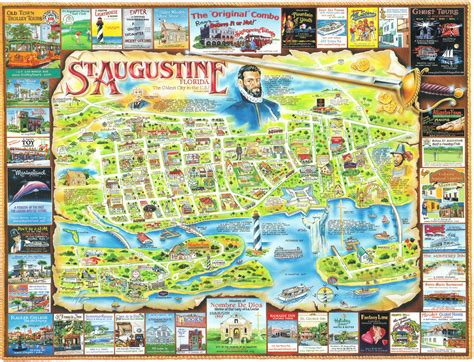 Florida St. Augustine Map Postcard | America's oldest and mo… | Flickr