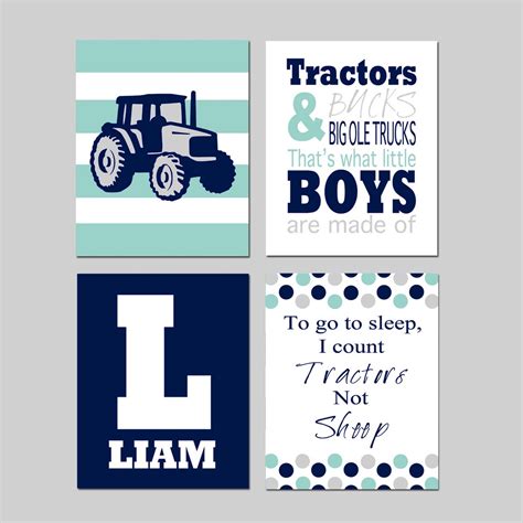 Tractor Nursery Decor Tractor Room Decor Tractor Nursery Art - Etsy