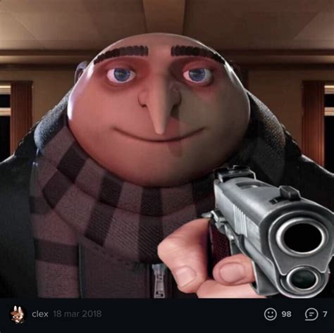 Gru pointing gun original | Gru Holding Gun / Things Are About to Get ...