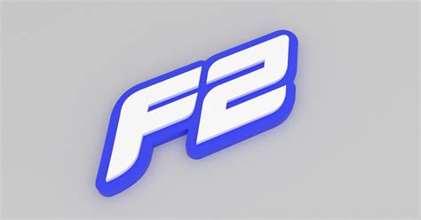 Formula 2 Fridge Magnet - Contoured F2 Logo by Vector3dArt | Download ...