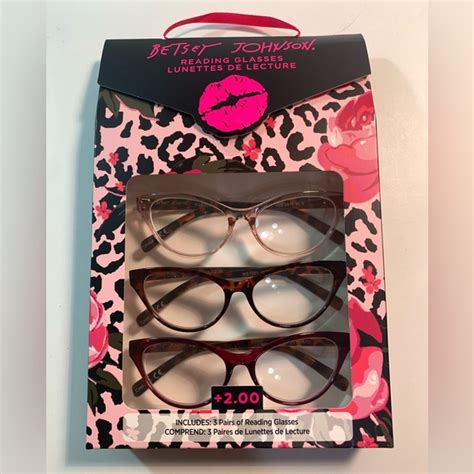 Betsey Johnson | Accessories | Betsey Johnson Reading Glasses 3 Piece ...