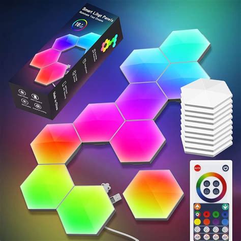 Touch Sensitive Modular Wall Lights, Honeycomb Lightings