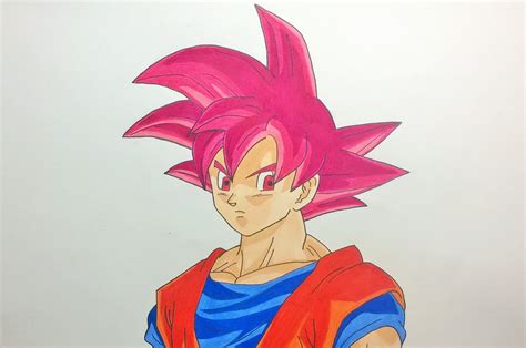 Draw Goku Super Saiyan God