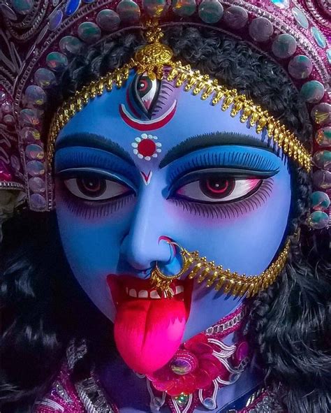 Image may contain: 1 person, closeup | Kali goddess, Kali puja, Maa ...