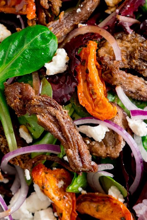 Crispy Lamb Salad - Nicky's Kitchen Sanctuary