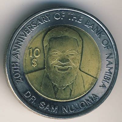 Coins Catalog - Namibia, 10 dollars, KM#21 / Numismatics with Global Coins