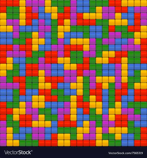 Tetris Bricks Seamless Background Royalty Free Vector Image