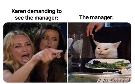 karen demanding the manager | Woman Yelling at a Cat | Know Your Meme