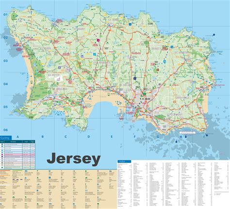 Jersey tourist map