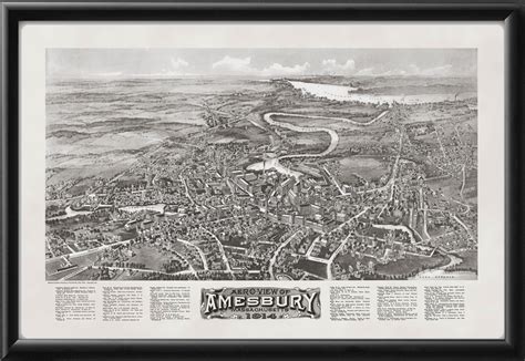 Amesbury, MA 1914 Restored Map | Vintage City Maps