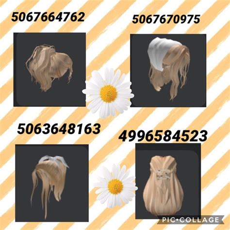 Bloxburg blonde hair codes!!