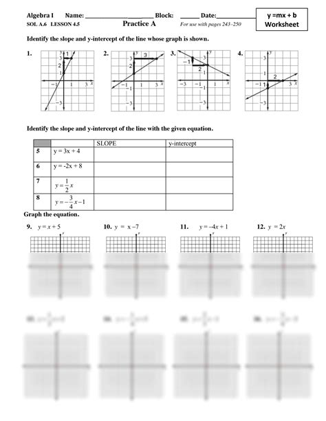 SOLUTION: Y mx b worksheet 2022 - Studypool