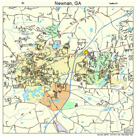 Newnan GA Zip Code Map