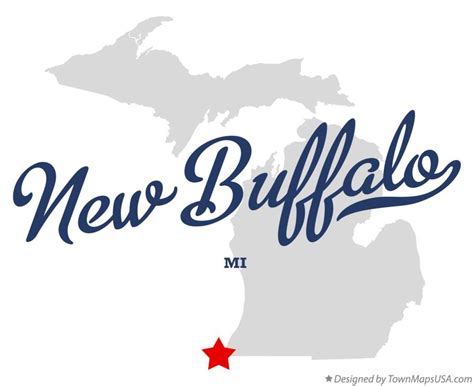 Map of New Buffalo, MI, Michigan